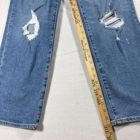 Old Navy Jeans Women 8 High Rise O.G. Loose Distressed Blue Vintage Grunge Style - Picture 4 of 8